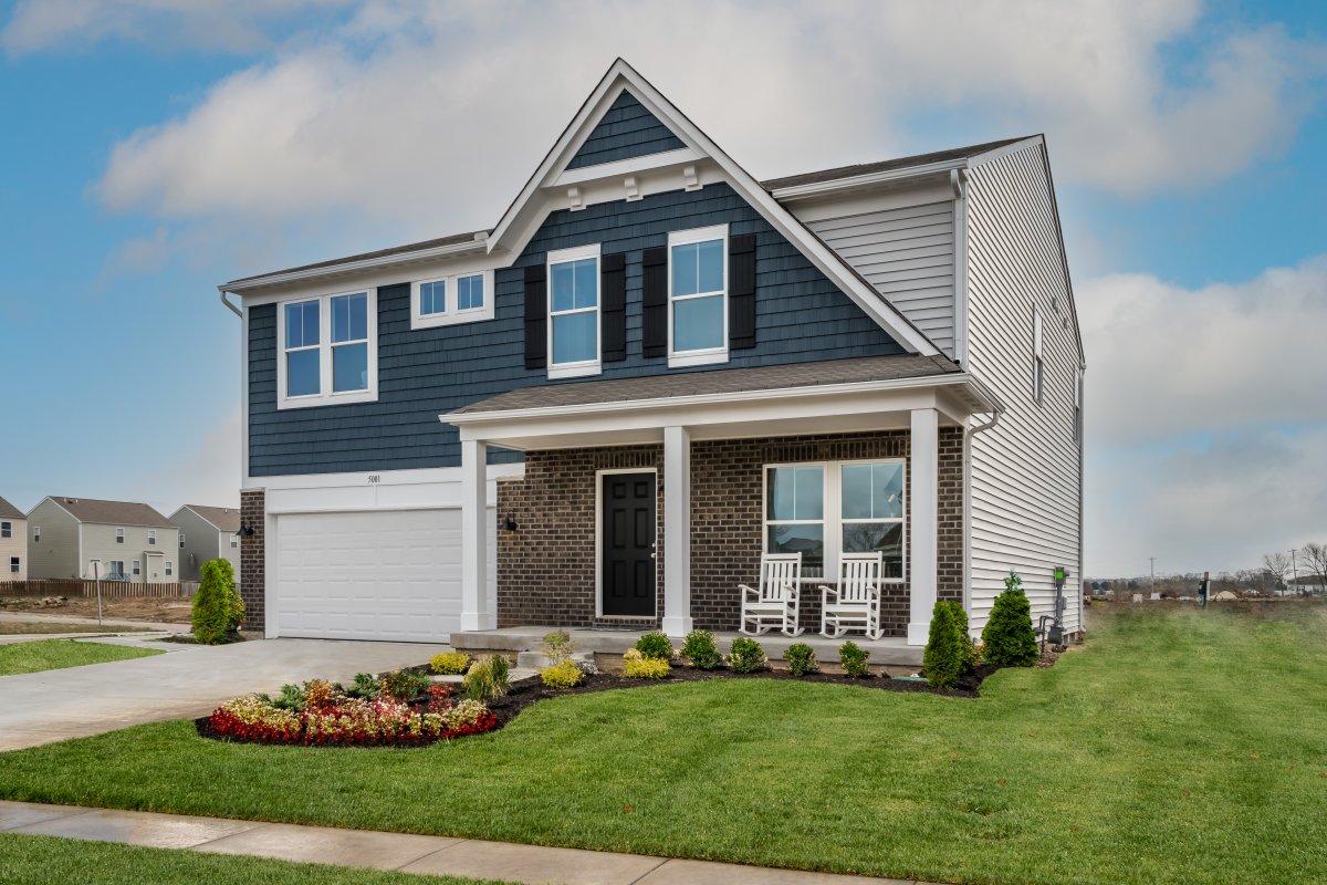 New Homes In Louisville KY At Windcrest Farms Fischer Homes Builder   Sco Jensen Cc Front Exterior 02 Edit 